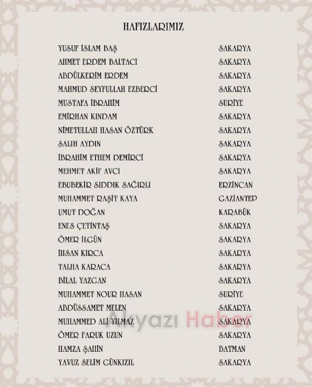 Hafızlık İcazet Merasimine Davet