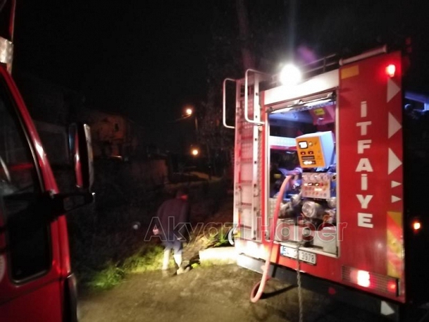 Hasanbey Mahallesinde yangın