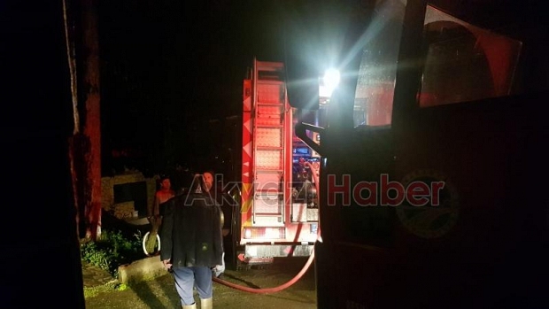 Hasanbey Mahallesinde yangın