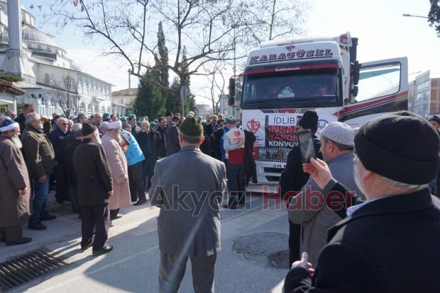 İdlibe insani yardım tırı gönderildi