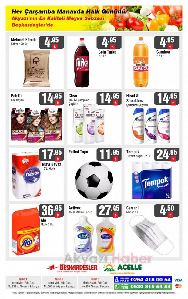 İndirimler Beşkardeşler Markette   