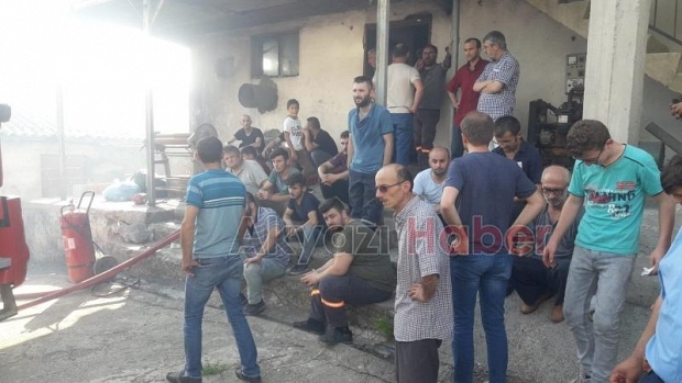 İş Yerinde Yangın Çıktı