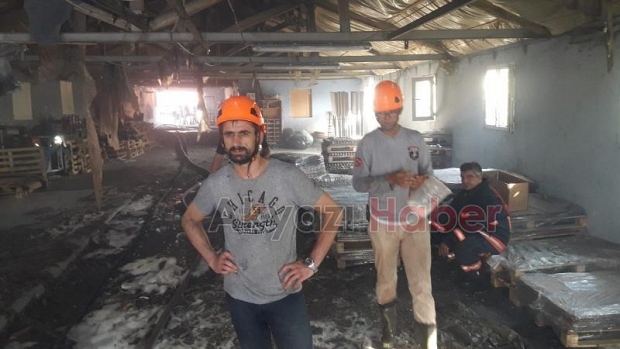 İş Yerinde Yangın Çıktı