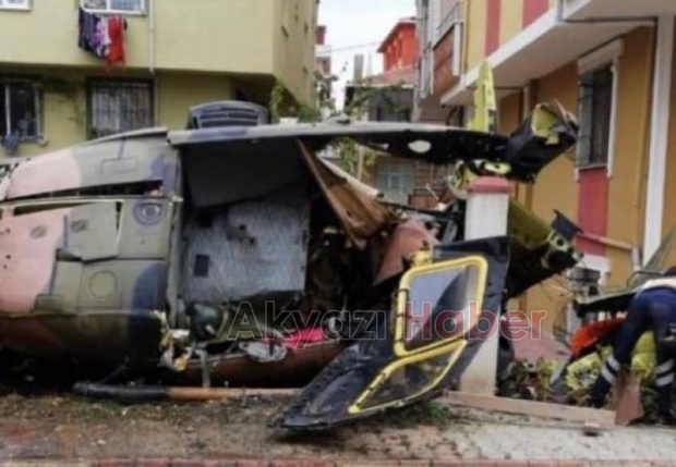 İstanbulda Askeri helikopter yerleşim yerine düştü