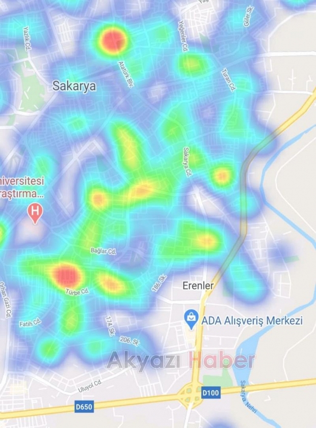 İşte Sakaryanın ilçe ilçe korona haritası