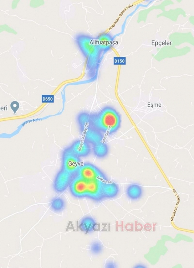 İşte Sakaryanın ilçe ilçe korona haritası