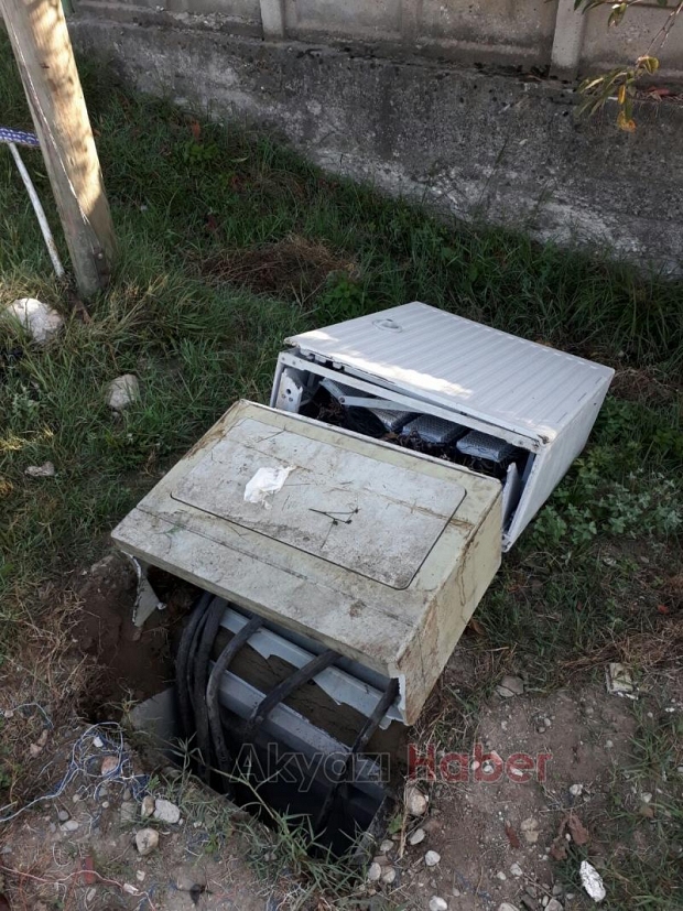 Kablo hırsızları iş başında