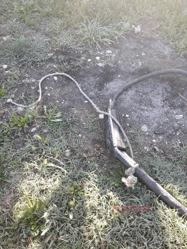 Kablo hırsızları iş başında