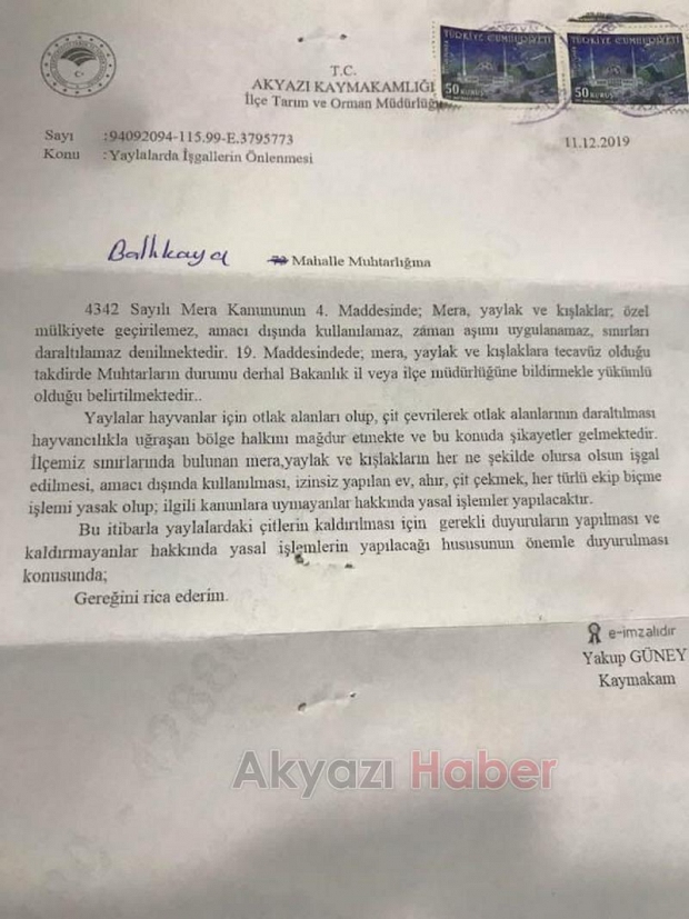 Kaymakamlıktan yaylalardaki çitler için Flaş açıklama