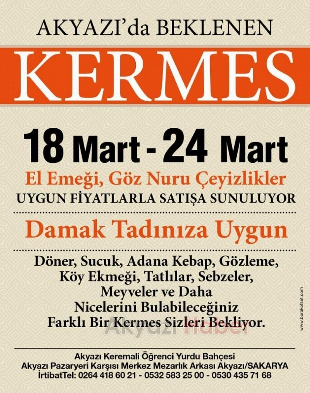 Keremali Öğrenci Yurdunda Kermes