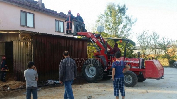Kereste atölyesinde yangın