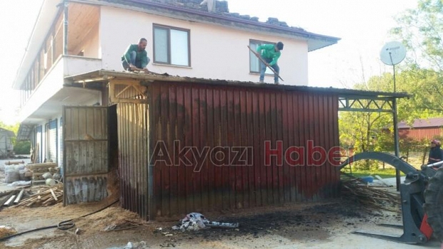 Kereste atölyesinde yangın