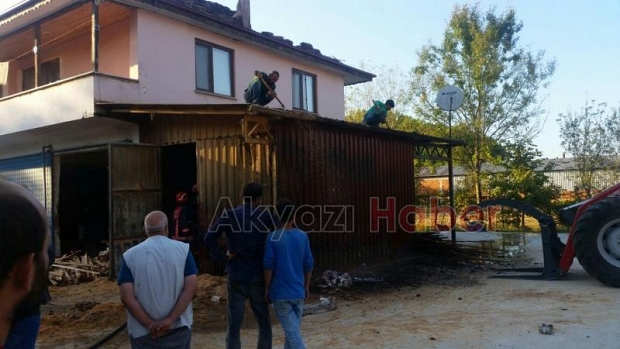 Kereste atölyesinde yangın