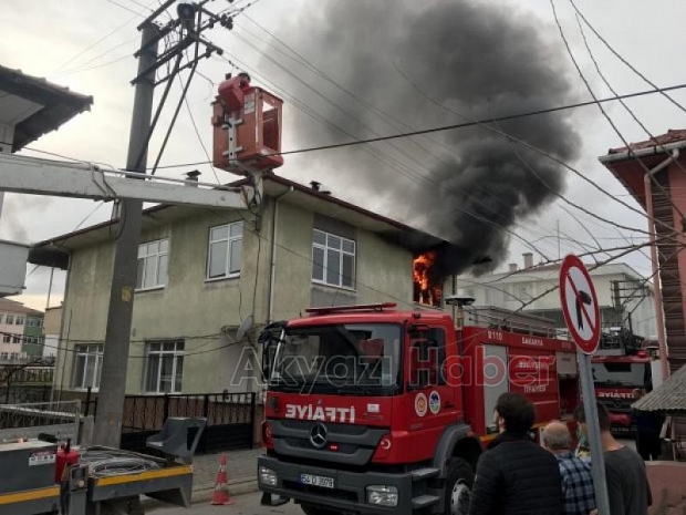  Korku dolu anlar Alev alev yandı