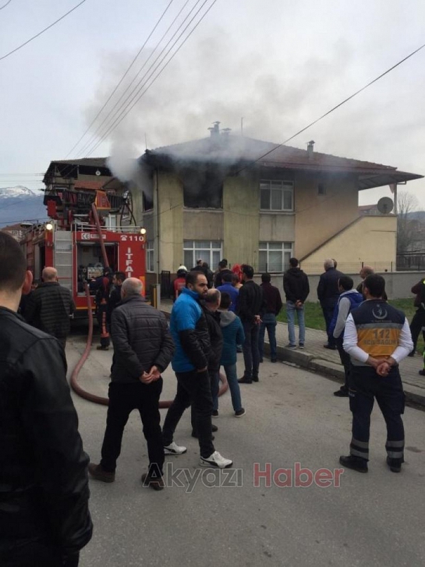  Korku dolu anlar Alev alev yandı
