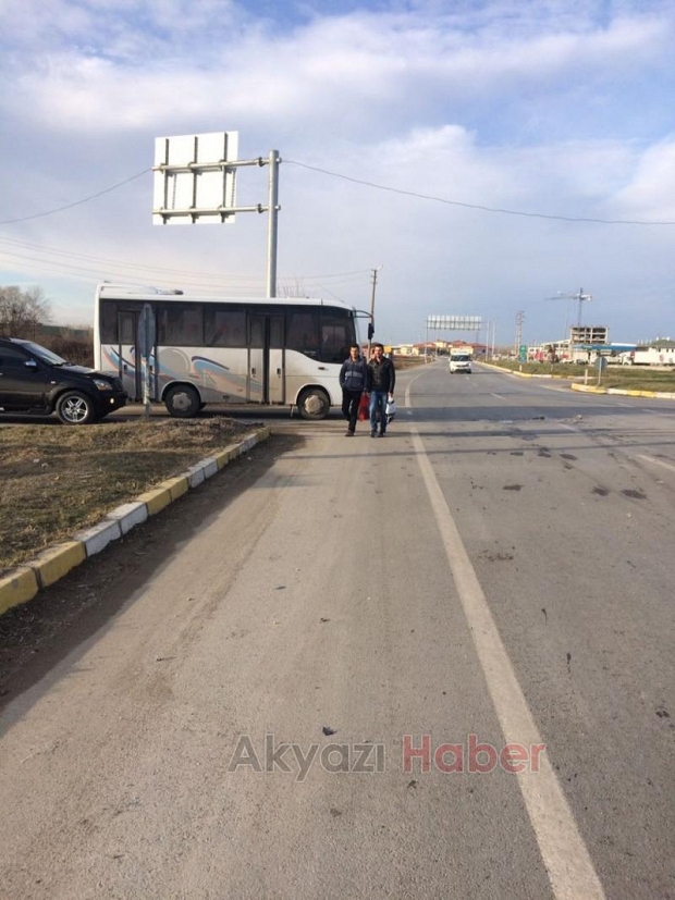Küçücek Kavşağında Kaza