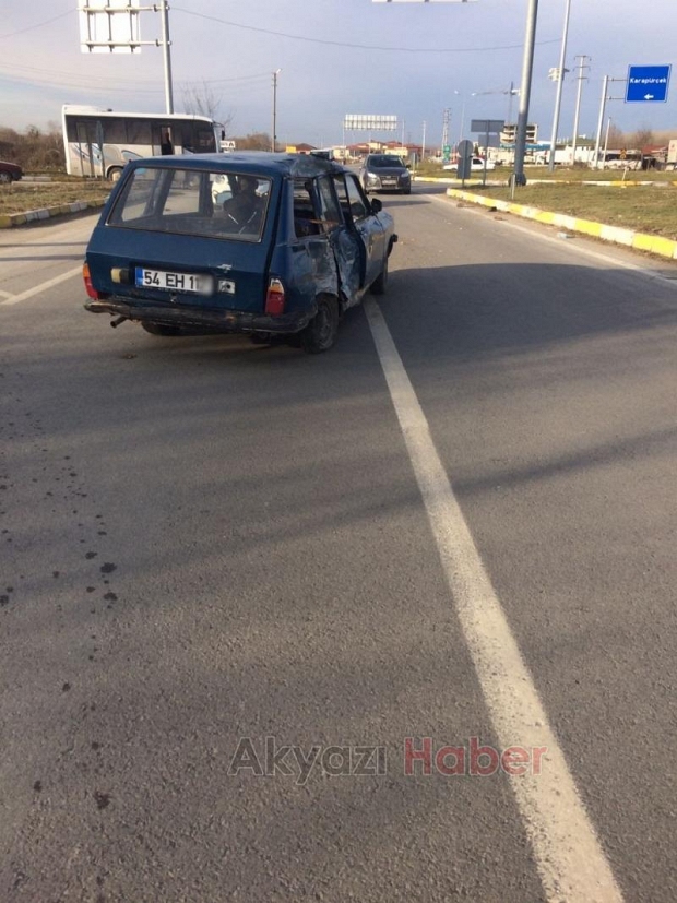 Küçücek Kavşağında Kaza