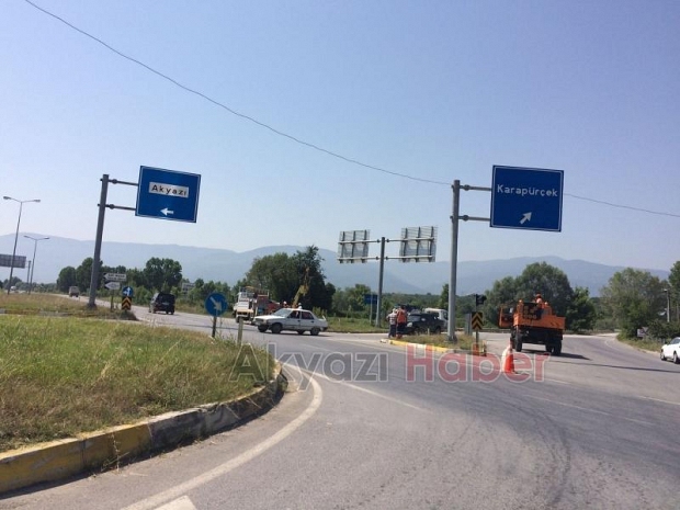 Küçücek Kavşağında Kaza