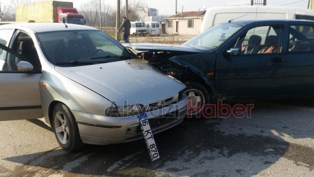 Küçücek Kavşağında Kaza
