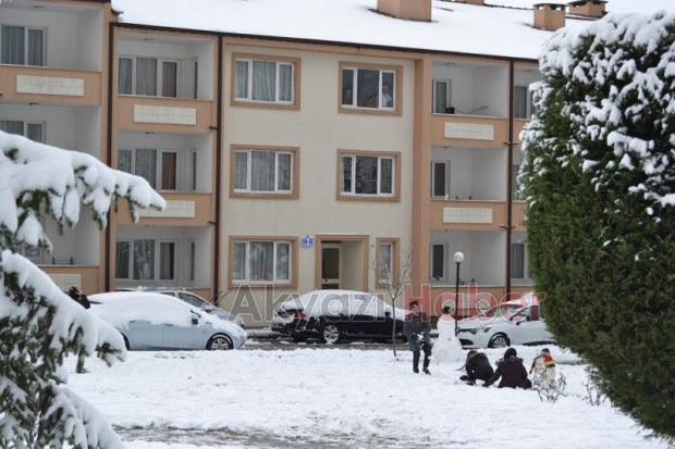 Kuzuluk İhlas Kaplıca Evlerinde kar keyfi
