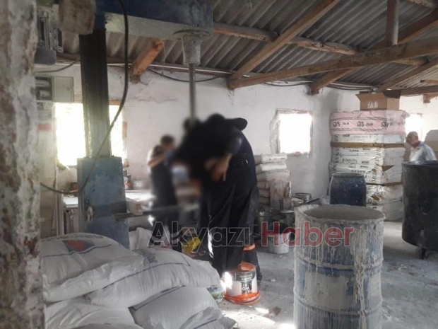 Makineye sıkışan Suriyeli işçi böyle kurtarıldı
