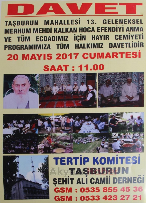 Mehdi Kalkan Hoca Efendi Anma Etkinliklerine Davet