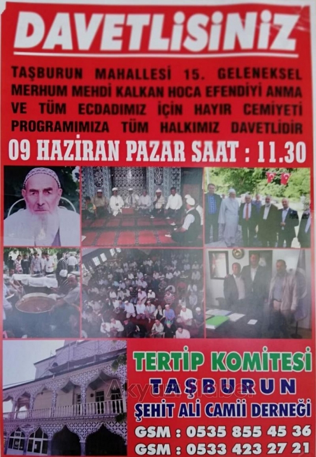 Mehdi Kalkan Hoca Efendi Anma Etkinliklerine Davet