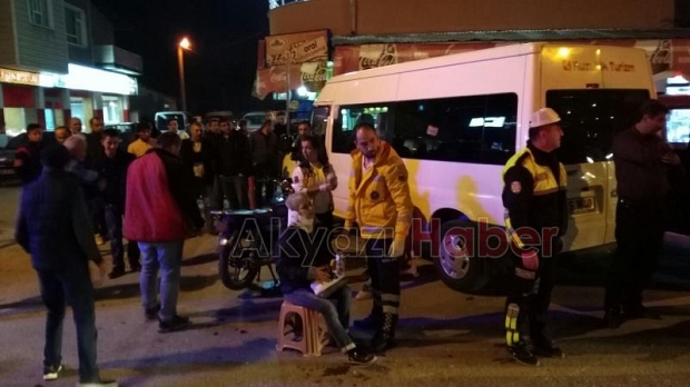 Motosiklet Yayaya Çarptı 
