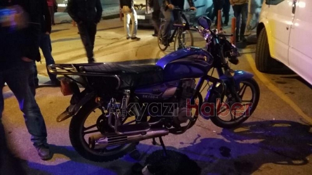 Motosiklet Yayaya Çarptı 