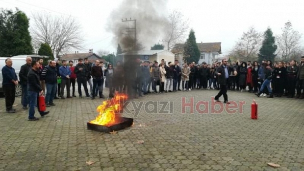 MYO da Nefes Kesen Yangın Tatbikatı