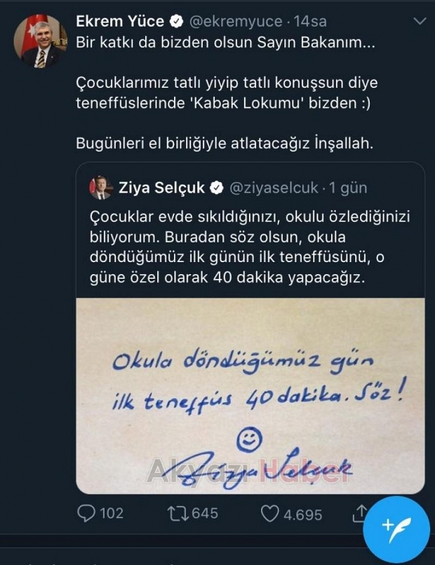 Öğrencilere bir müjde de Yüceden
