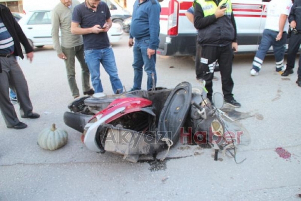 Otomobil İle Motosiklet Çarpıştı 1 Yaralı