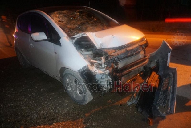 Otomobil Motosiklete Çarptı 1 Yaralı