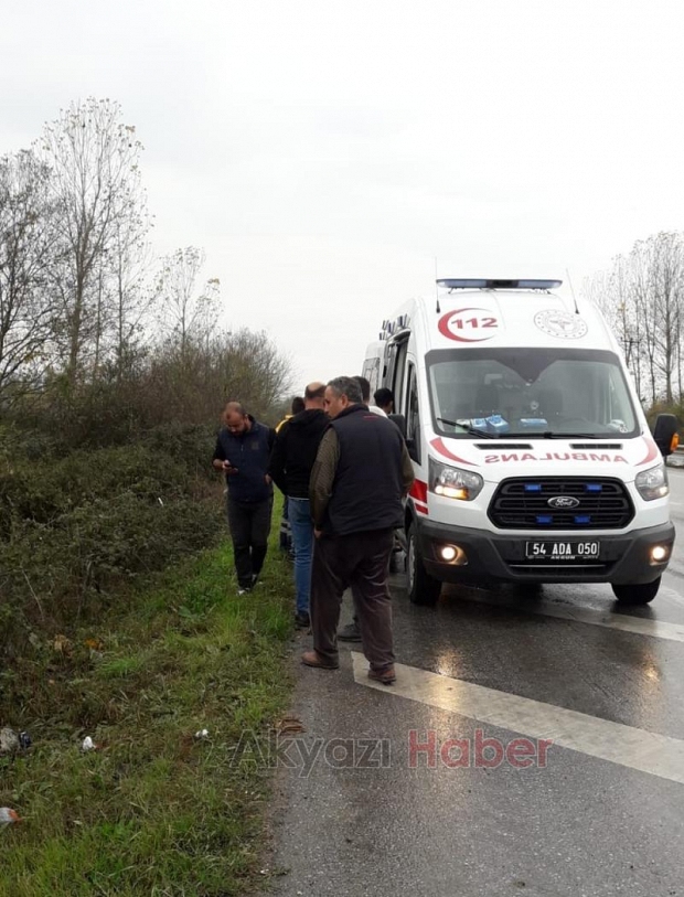 Otomobil su kanalına uçtu 1 yaralı