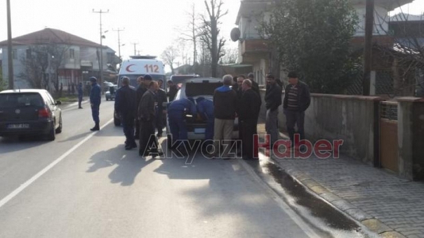 Otomobilin çarptığı Engelli yaralandı