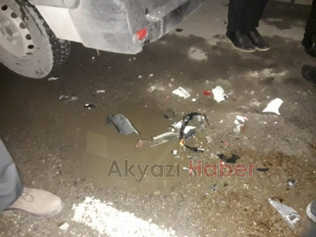 Otomobilin Sıkıştırdığı Motosiklet Kaza Yaptı