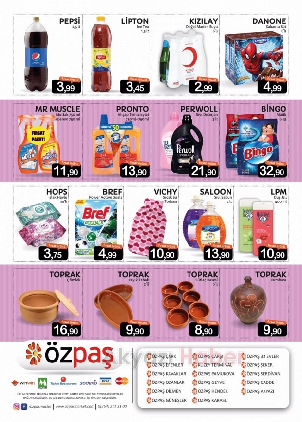 Özpaş Market Enflasyonla Topyekün Mücadele kampanyası