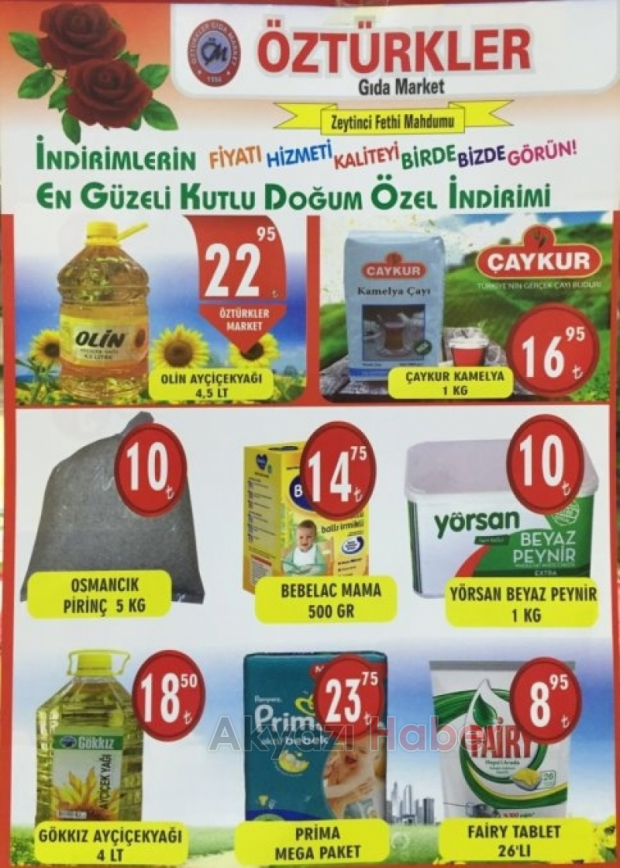 Öztürkler Market Kutlu Doğum İndirim Günleri Başladı