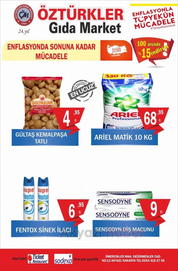 Öztürkler Market'ten enflasyonla mücadeleye destek