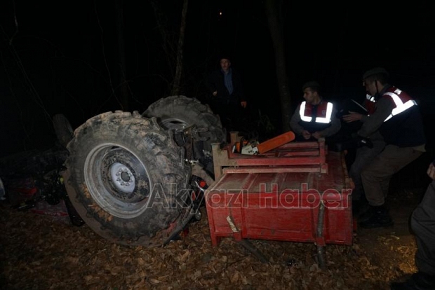 Reşadiye'de Traktör Devrildi