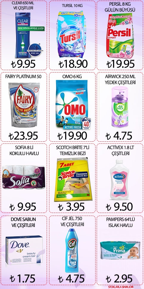 Temizlik Ürünlerinde En İddialı Fiyatlar