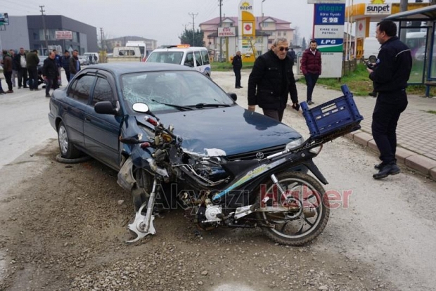 Sanayi Girişinde Kaza 1 Yaralı