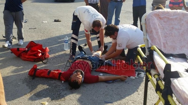 Şehit Furkan Çelik Caddesinde korkutan kaza