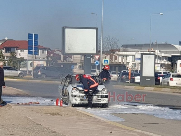 Serdivanda korku dolu anlar Alev alev yandı