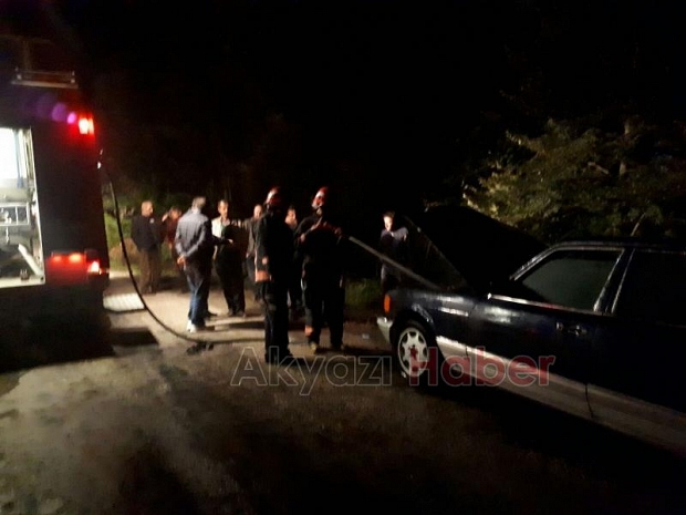 Seyir Halindeki Otomobil Alev Aldı 