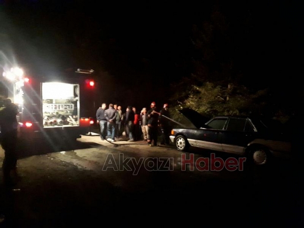 Seyir Halindeki Otomobil Alev Aldı 