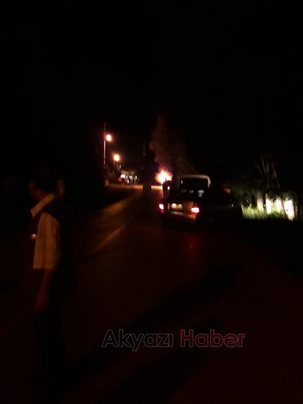 Seyir halindeyken alev aldı
