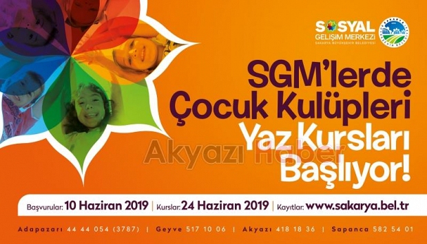 SGM ler ve Macera Parkta yaz kursu heyecanı başlıyor