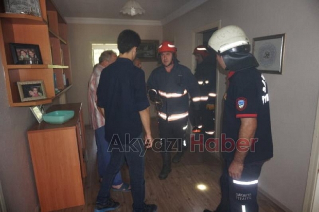 Şofben yangını panik oluşturdu 