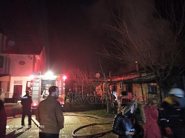 Suriyeli ailenin evinde yangın çıktı
